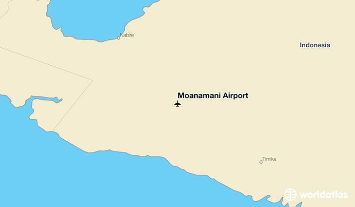 Moanamani Airport location on a map