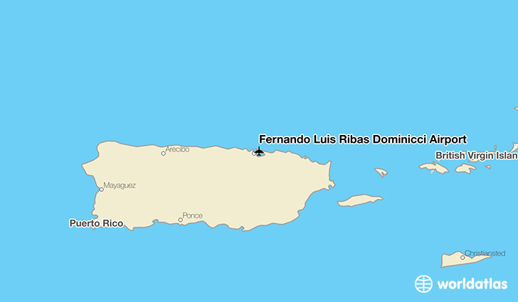 Fernando Luis Ribas Dominicci Airport location on a map