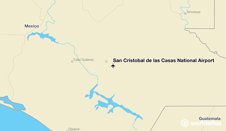 San Cristóbal de las Casas National Airport location on a map
