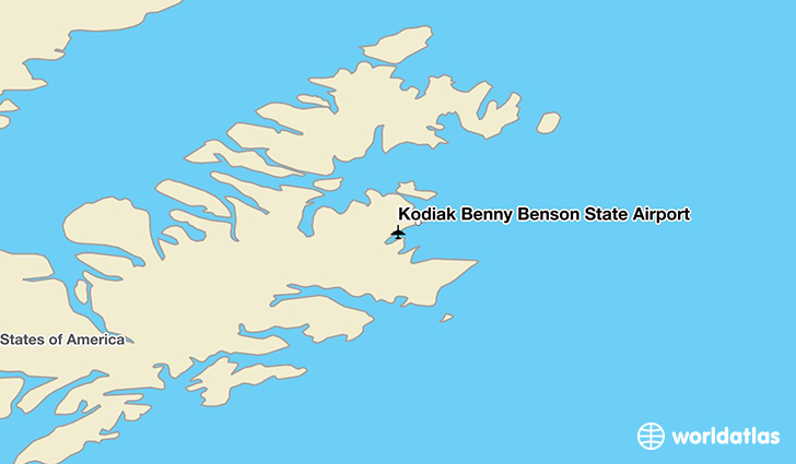 Kodiak Benny Benson State Airport location on a map
