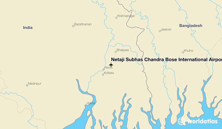 Netaji Subhas Chandra Bose International Airport location on a map