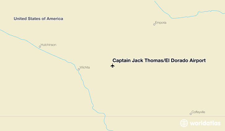 Captain Jack Thomas/El Dorado Airport location on a map