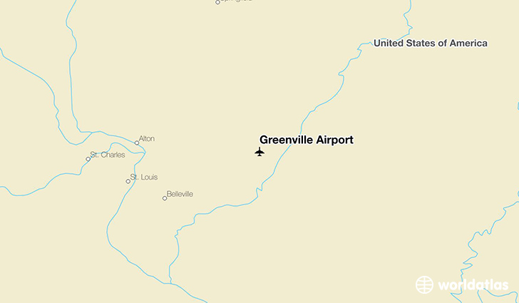 Greenville Airport location on a map