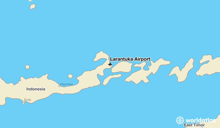 Larantuka Airport location on a map