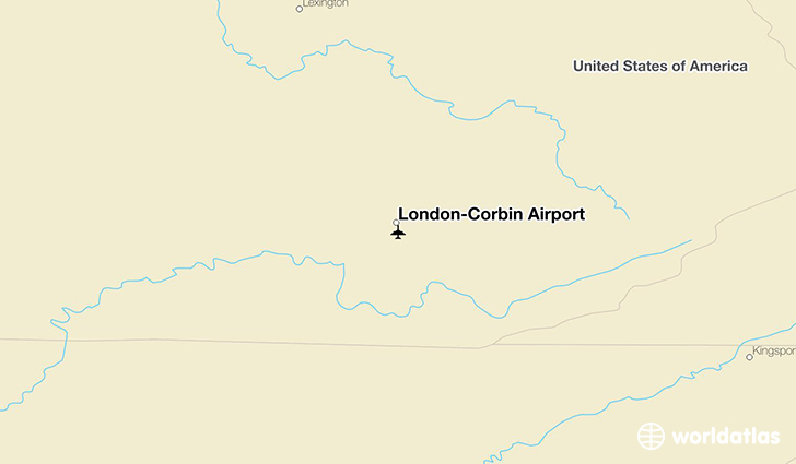 London-Corbin Airport location on a map