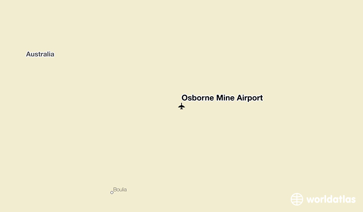 Osborne Mine Airport location on a map