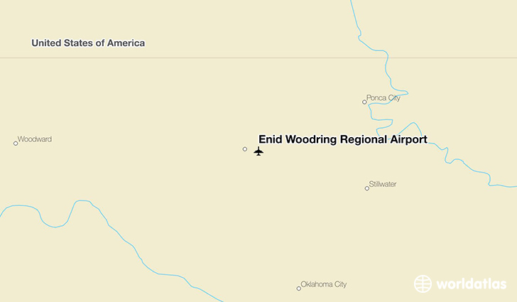 Enid Woodring Regional Airport location on a map