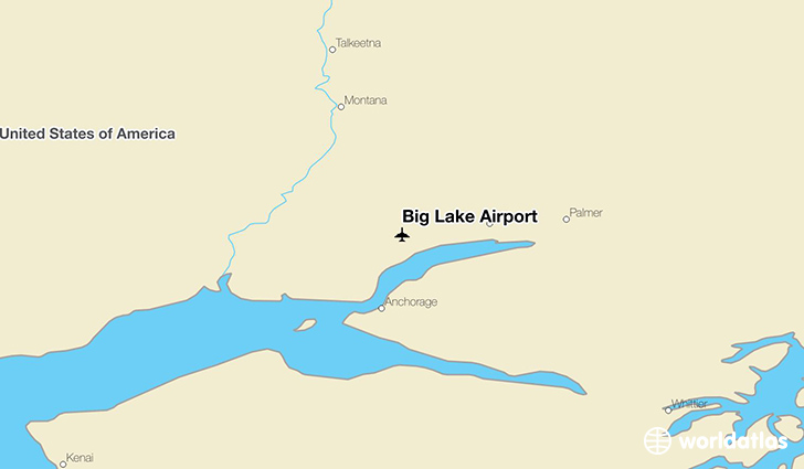 Big Lake Airport location on a map