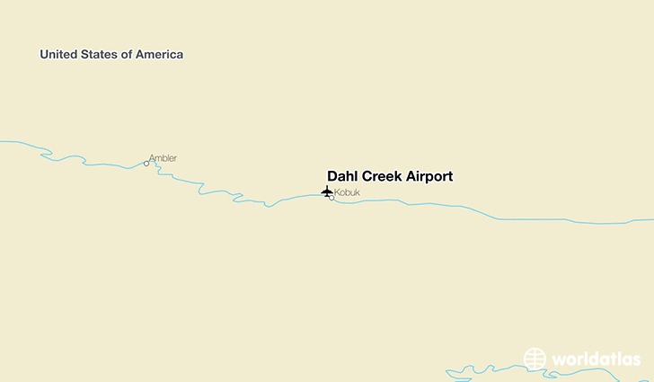 Dahl Creek Airport location on a map