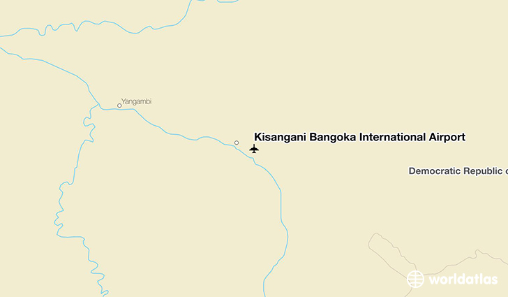 Kisangani Bangoka International Airport location on a map