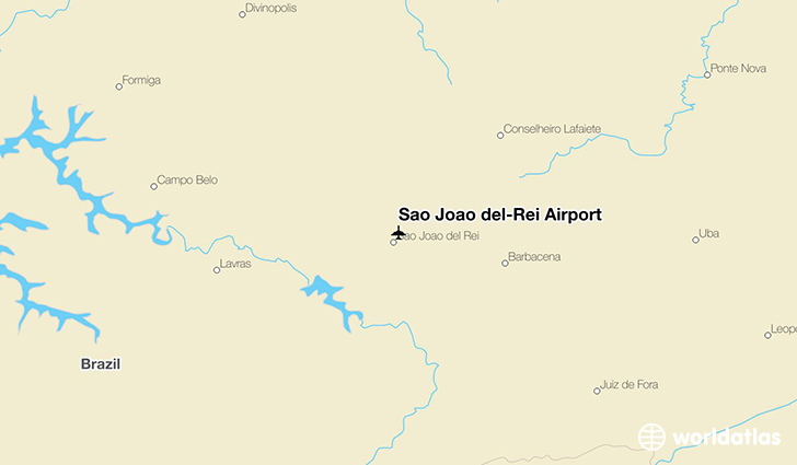 São João del-Rei Airport location on a map