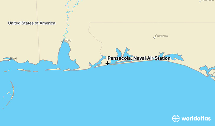 Pensacola, Naval Air Station location on a map