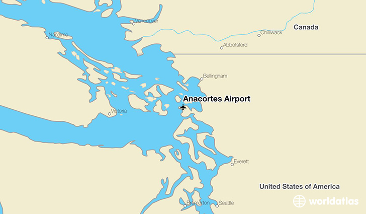 Anacortes Airport location on a map
