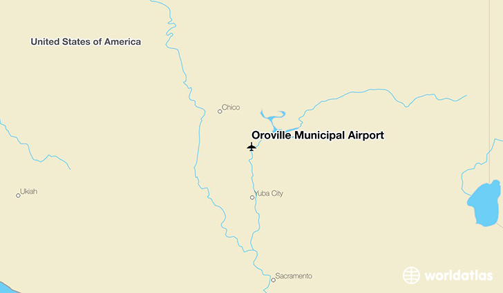 Oroville Municipal Airport location on a map