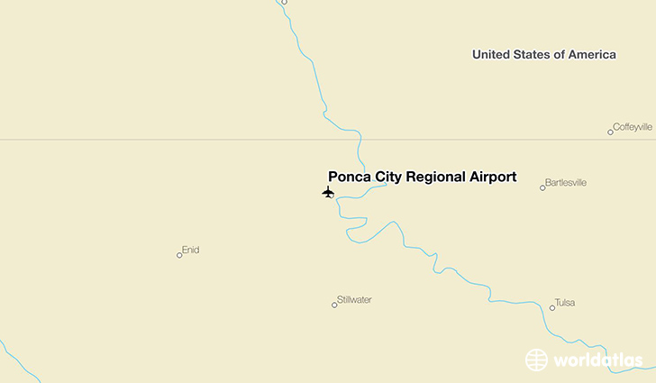 Ponca City Regional Airport location on a map