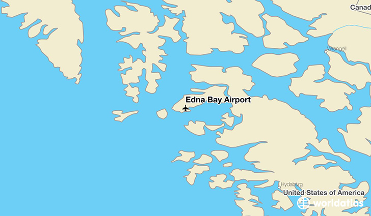 Edna Bay Airport location on a map