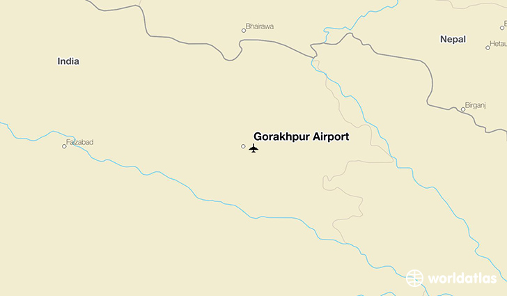Gorakhpur Airport location on a map