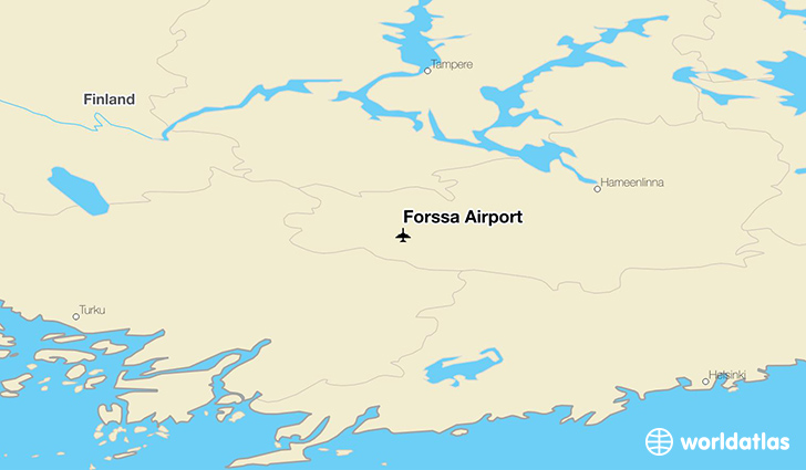 Forssa Airport location on a map