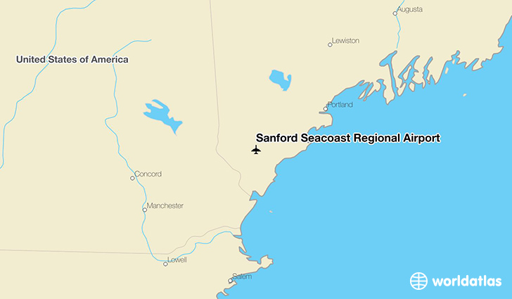 Sanford Seacoast Regional Airport location on a map