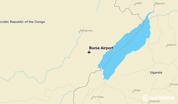 Bunia Airport location on a map