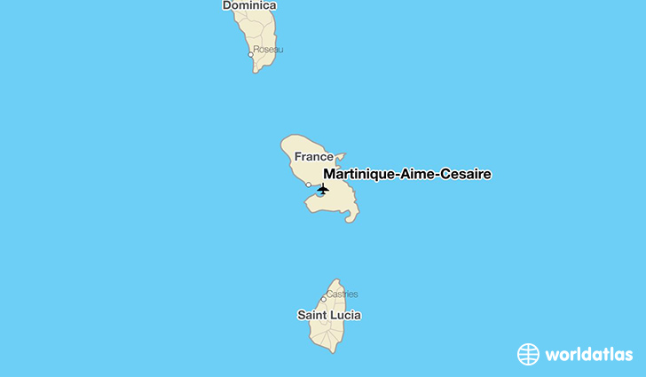 Martinique-Aimé-Césaire location on a map