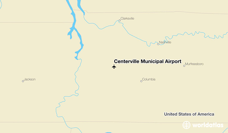 Centerville Municipal Airport location on a map