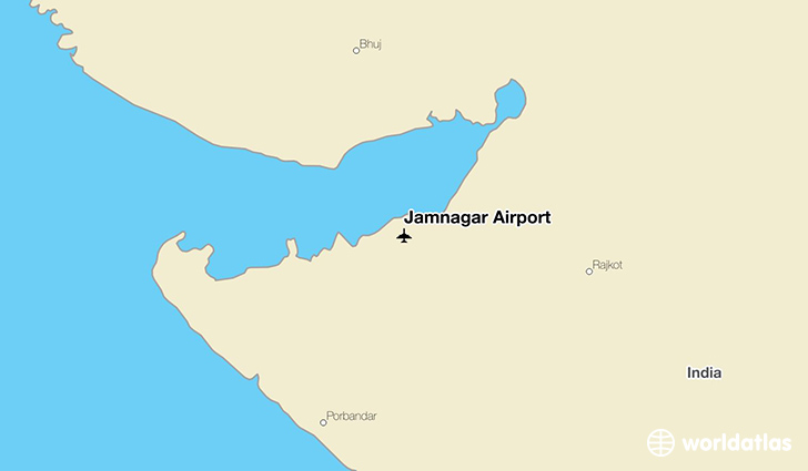 Jamnagar Airport location on a map
