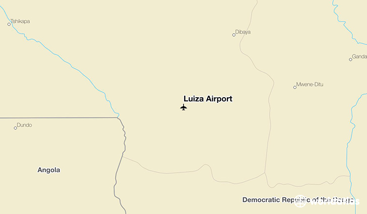 Luiza Airport location on a map