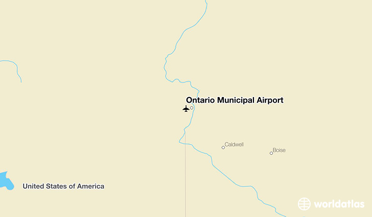 Ontario Municipal Airport location on a map