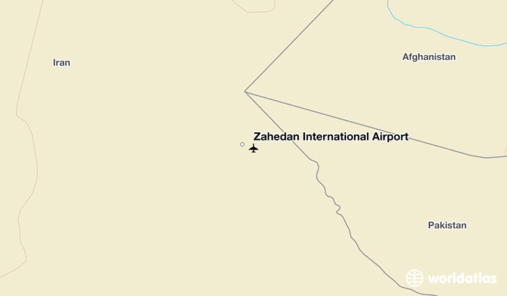 Zahedan International Airport location on a map