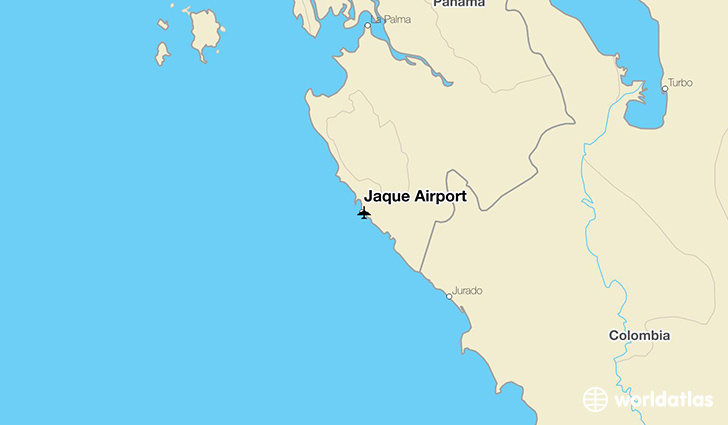 Jaqué Airport location on a map