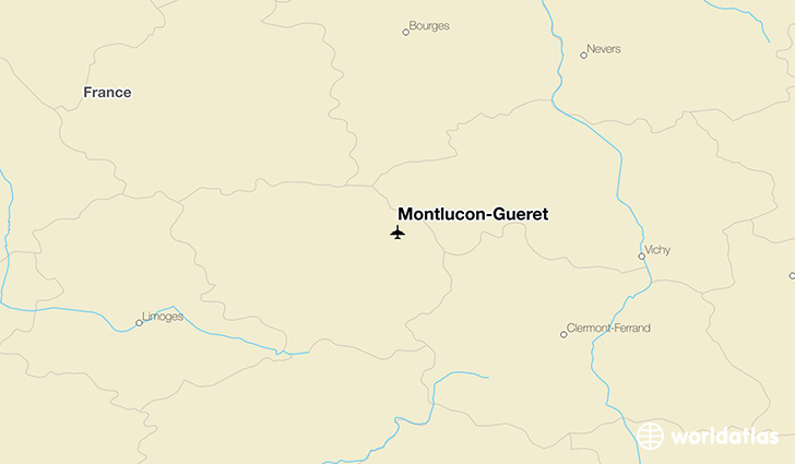 Montluçon-Guéret location on a map
