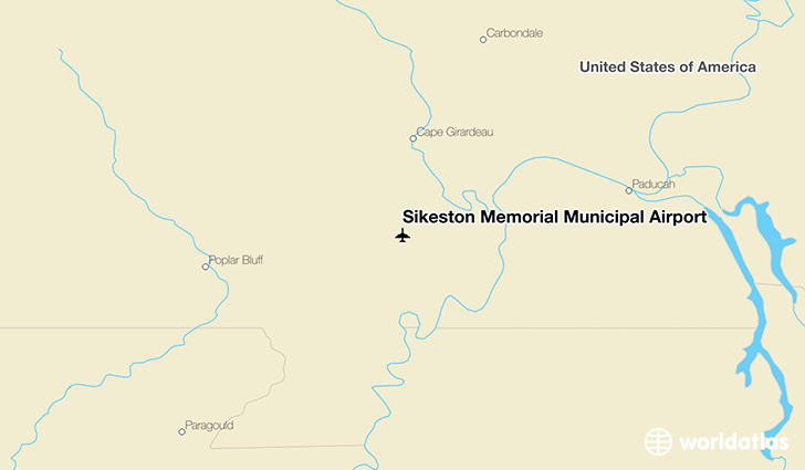 Sikeston Memorial Municipal Airport location on a map