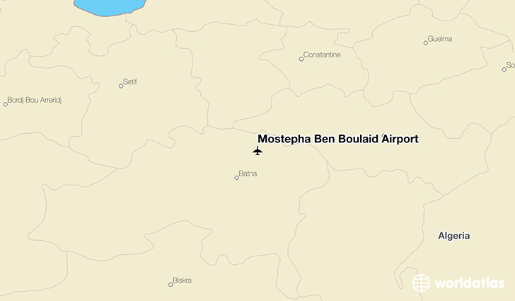 Mostépha Ben Boulaid Airport location on a map