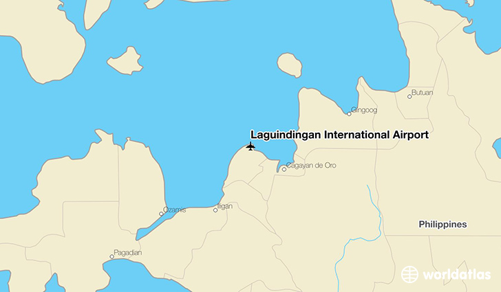 Laguindingan International Airport location on a map