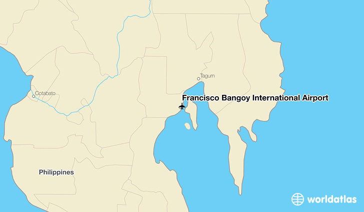 Francisco Bangoy International Airport location on a map