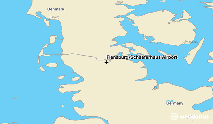Flensburg-Schäferhaus Airport location on a map