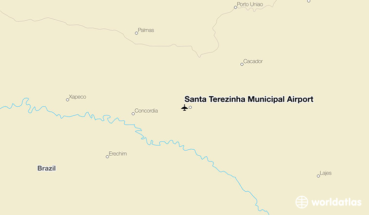 Santa Terezinha Municipal Airport location on a map
