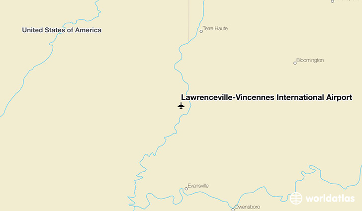 Lawrenceville-Vincennes International Airport location on a map