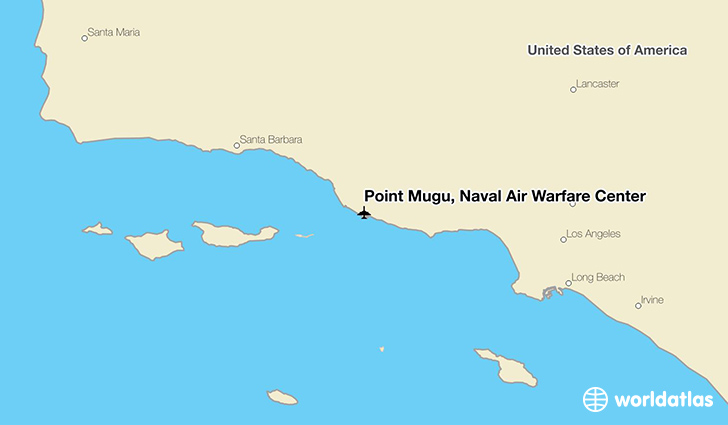 Point Mugu, Naval Air Warfare Center location on a map