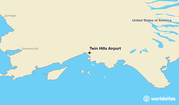 Twin Hills Airport location on a map