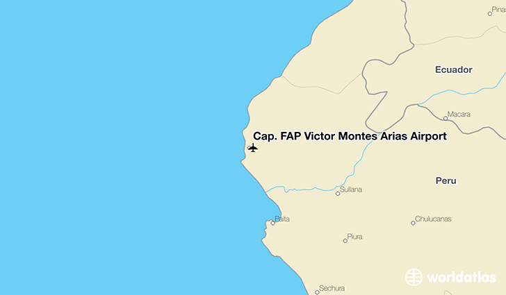 Cap. FAP Víctor Montes Arias Airport location on a map