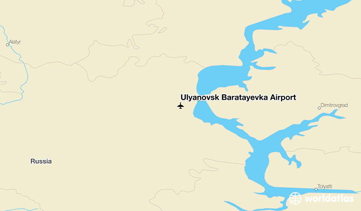Ulyanovsk Baratayevka Airport location on a map