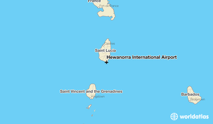Hewanorra International Airport location on a map