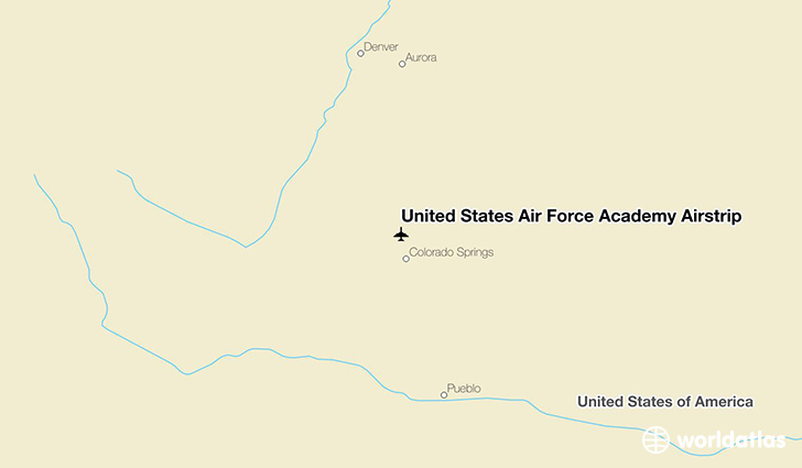 United States Air Force Academy Airstrip location on a map