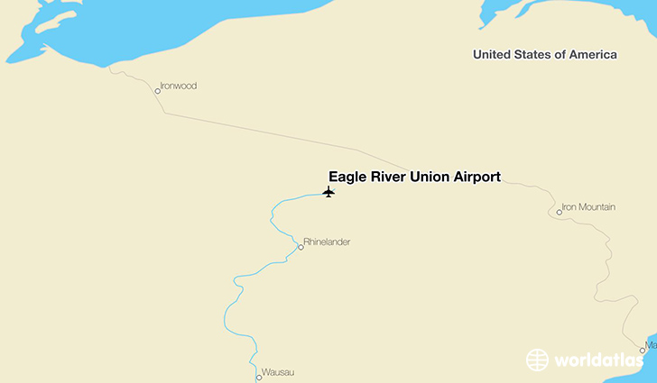 Eagle River Union Airport location on a map