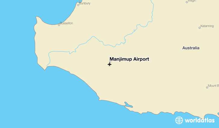 Manjimup Airport location on a map