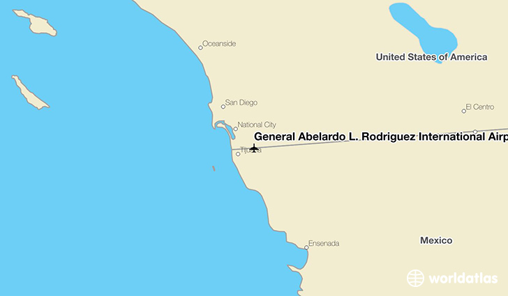 General Abelardo L. Rodríguez International Airport location on a map