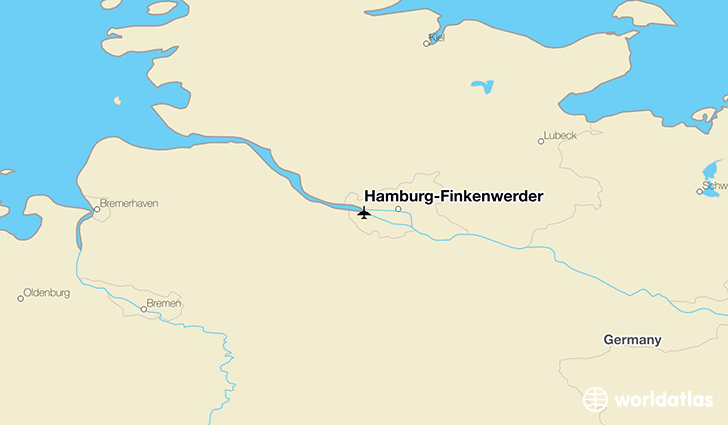 Hamburg-Finkenwerder location on a map