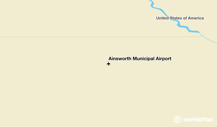 Ainsworth Municipal Airport location on a map
